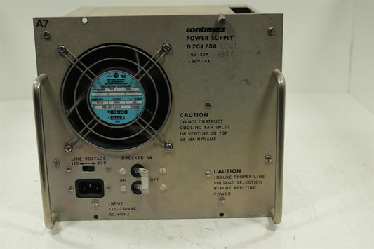 Power Supply P/N D704738 of Contraves Dual Motion Axis Rate Table 57Cd-2/30H