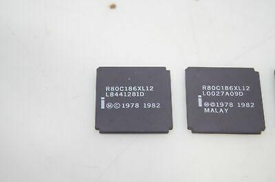 Set of 3 Intel R80C186XL12 Malay KAB 844 CPU MICRO PROCESSOR Used
