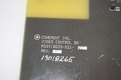 Lumenis Coherent INC Video Control BD Board ASSY 0633-521-01 + Adapter Board