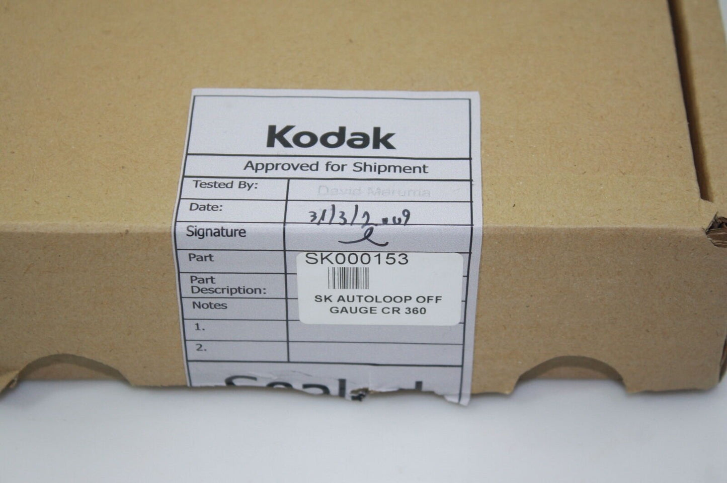 N.I.B Carestream Kodak OREX AUTOLOOP OFF GAUGE CR360 POC360 SK000153