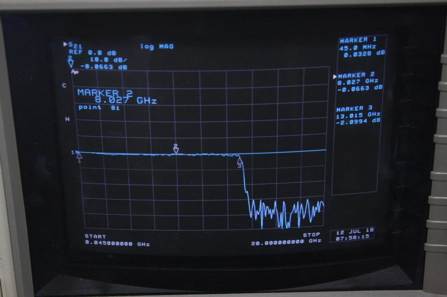 RLC F-37808 RF Microwave LPF Low Pass Filter DC-13GHz SMA Tested