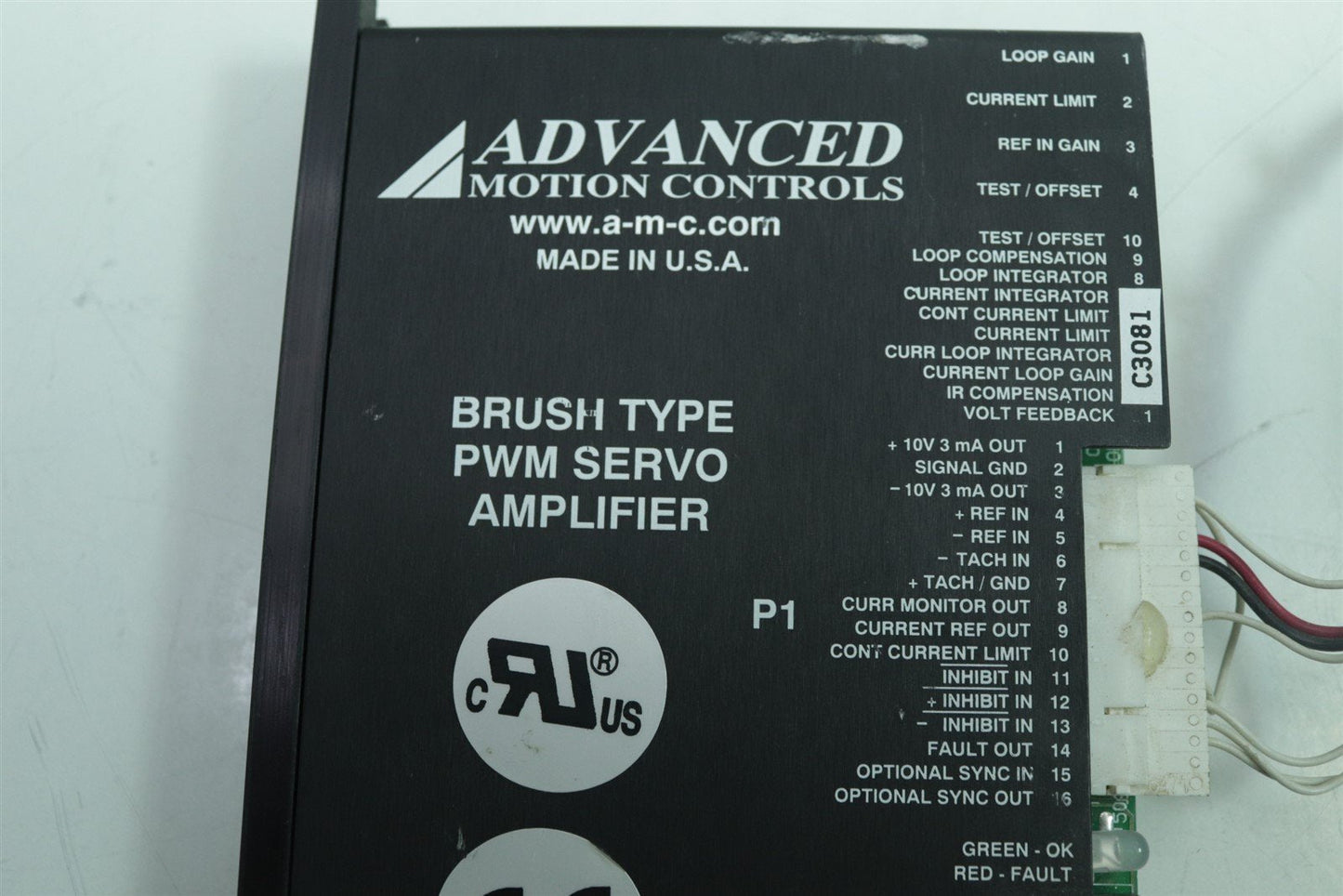 Advanced Motion Controls Brush Type PWM Servo Amplifier 30A8T