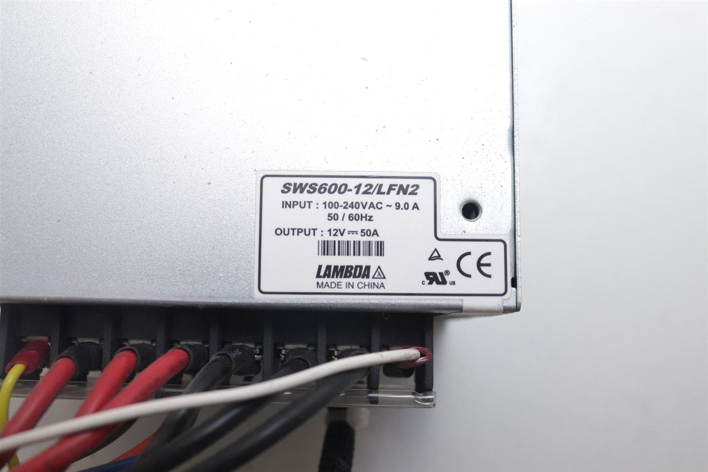 TDK-LAMBDA SWS600-12/LFN2 Enclosed Power Supply 12V 50A