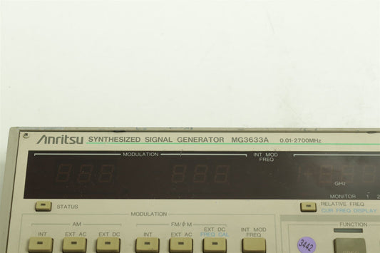 Anritsu MG3633A Synthesized Signal Generator 10kHz-2700MHz Front Panel Assy