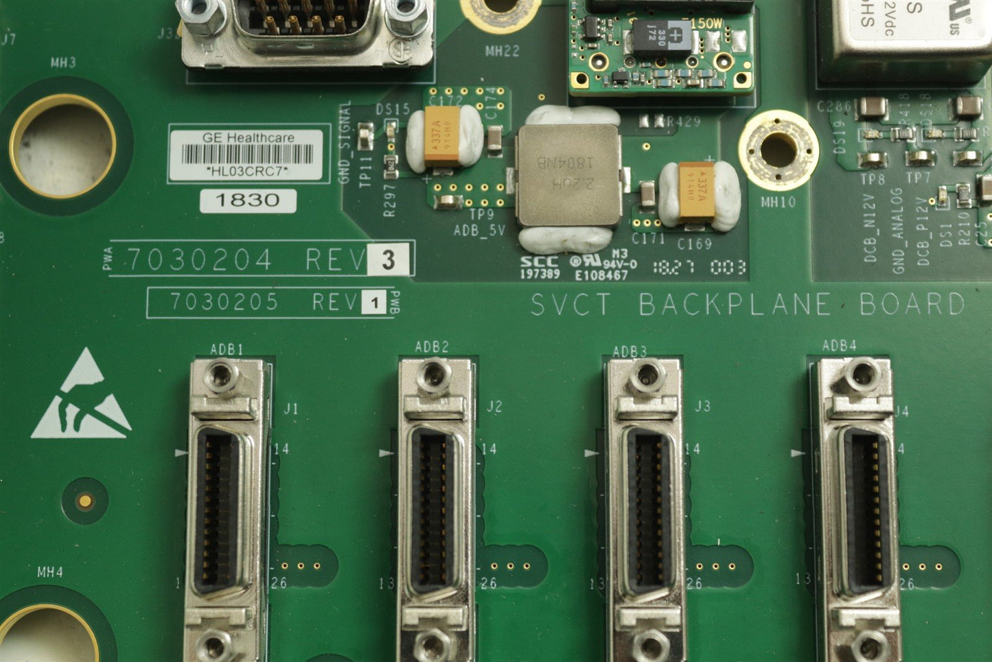 GE LightSpeed CT 70cm SVCT BackPlane Board Assy 7030204