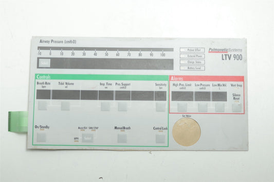 Pulmonetic Systems Air Pressure Ventilator LTV 900 Display Front Panel