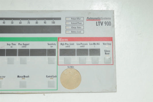 Pulmonetic Systems Air Pressure Ventilator LTV 900 Display Front Panel