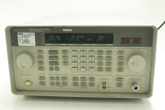 HP 8648A 100 kHz - 1000 MHz Signal Generator OPT 1E5 1EP Tested & Calibrated!