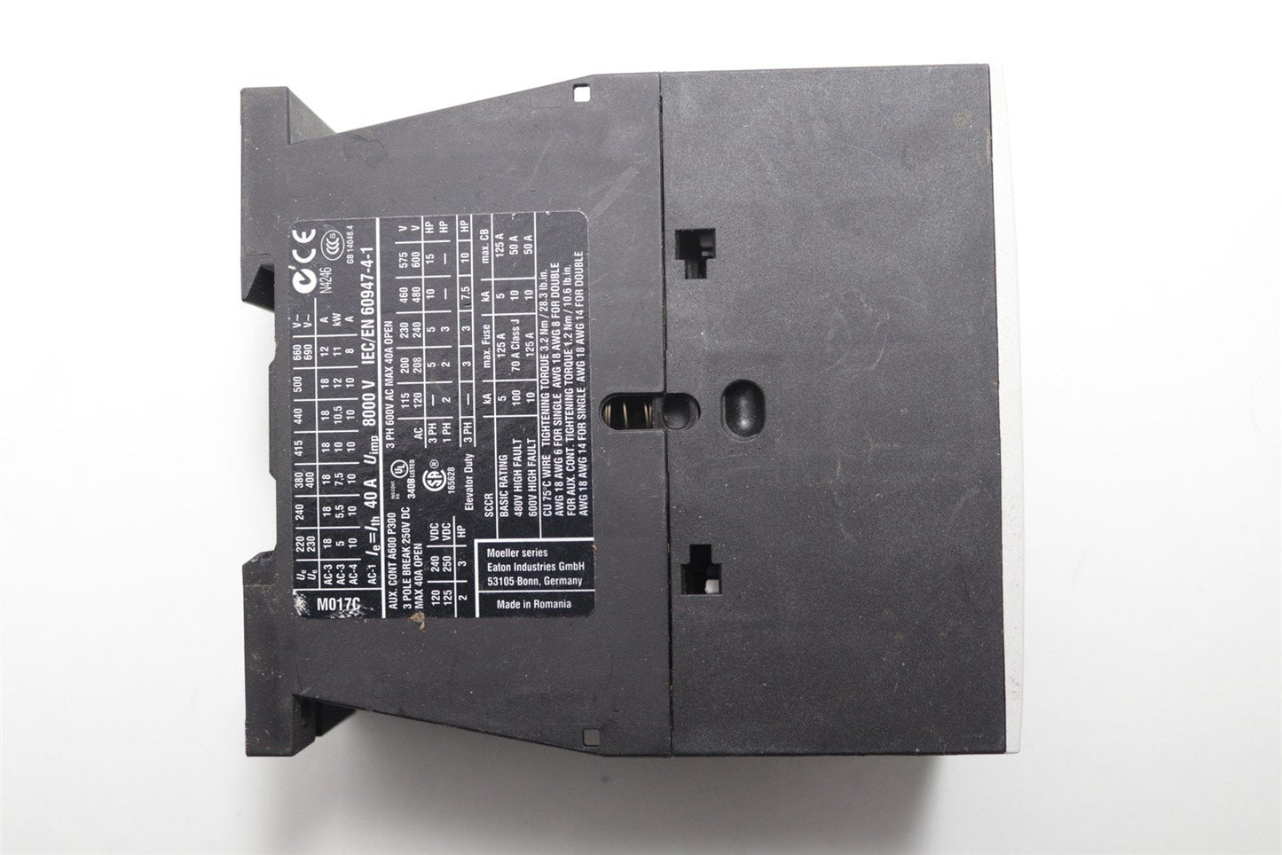 Eaton DIL M17-10 XTCE018C10 Contactor