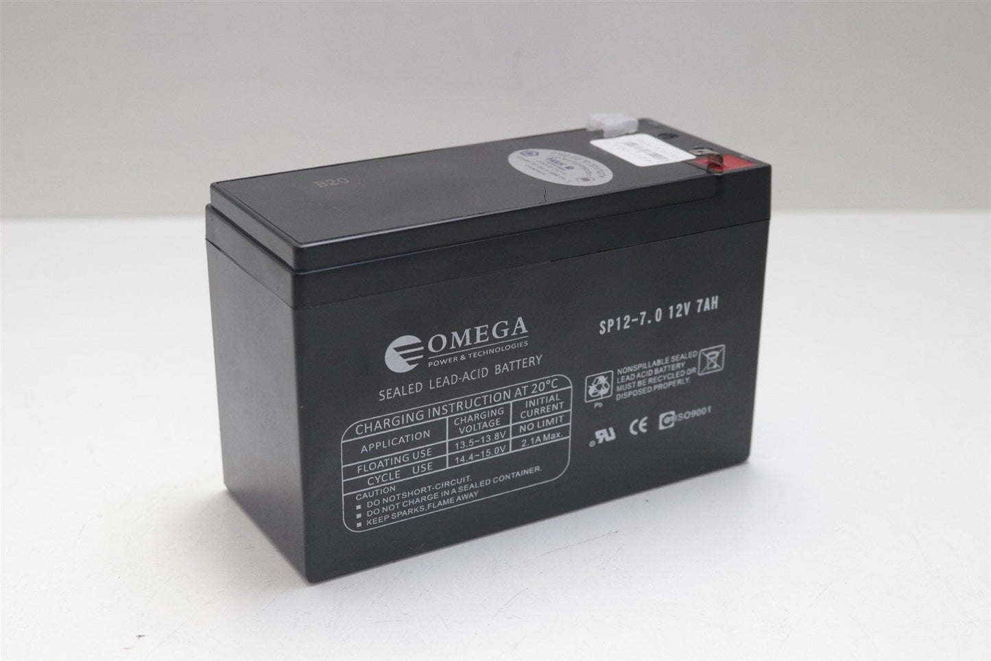 Omega 12V7AH SP12-7.0 12V 7AH Sealed Lead-Acid Battery