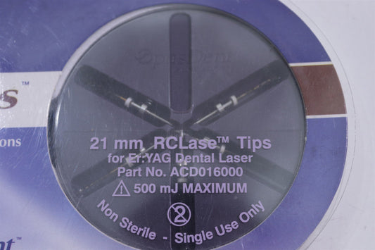 Lumenis OpusDent OpusTips 21mm RCLase Tips for Er: YAG Dental Laser ACD016000