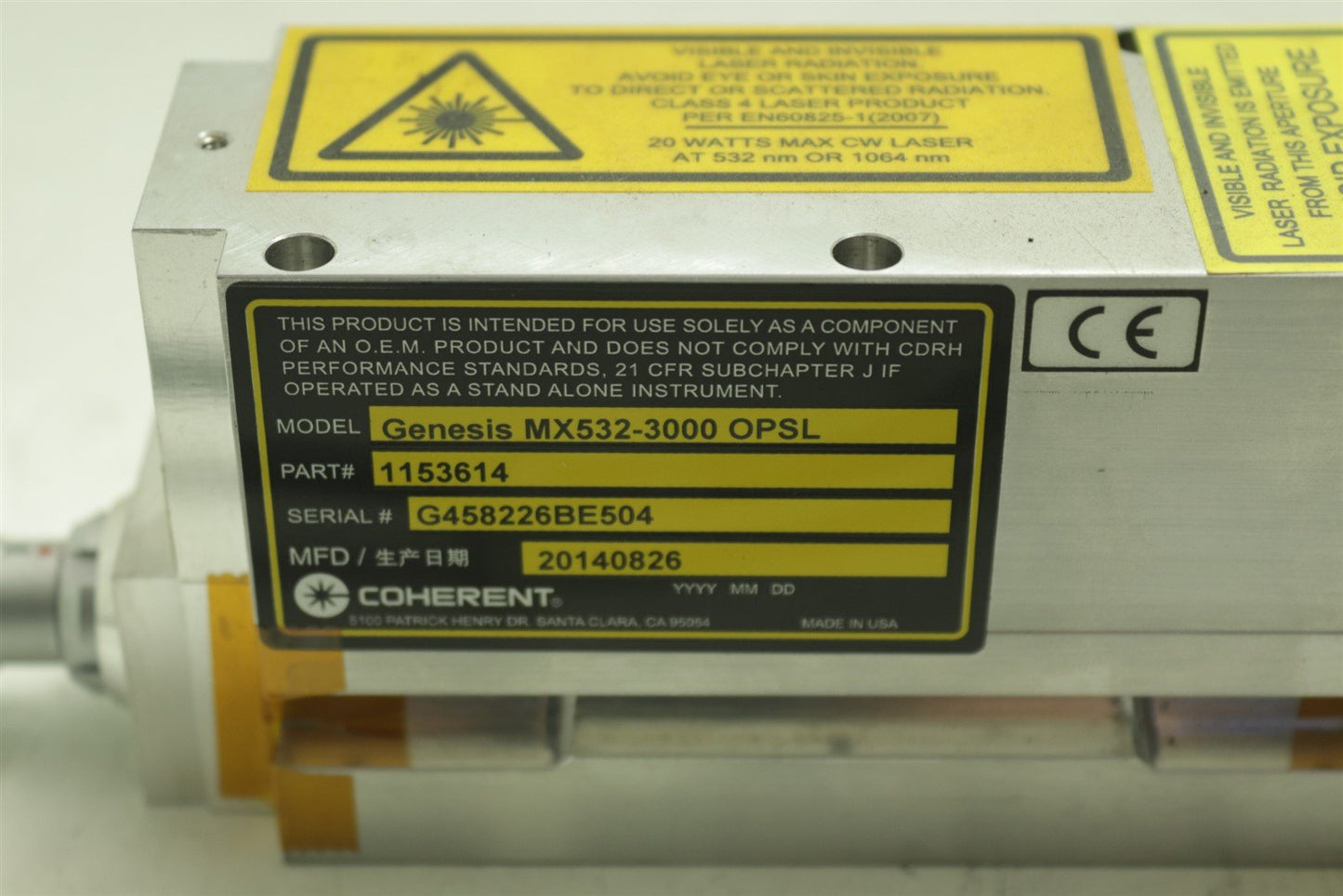 Coherent Genesis MX532-3000 MTM 1153614 HP Optically Pumped Semiconductor Laser