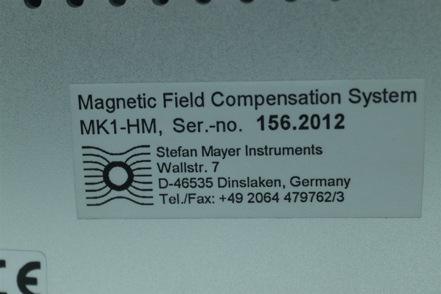 Stefan Mayer Instruments Magnetic Field Compensation System MK1-HM NO PROBES