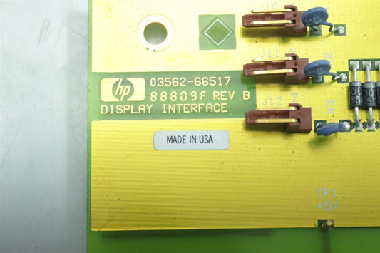 HP Agilent 3562A dynamic signal analyzer Display Interface 03562-66517