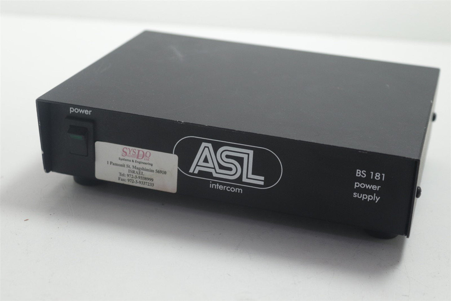 ASL Intercom BS 181 Single Channel Power Supply I:100-240V AC TESTED!