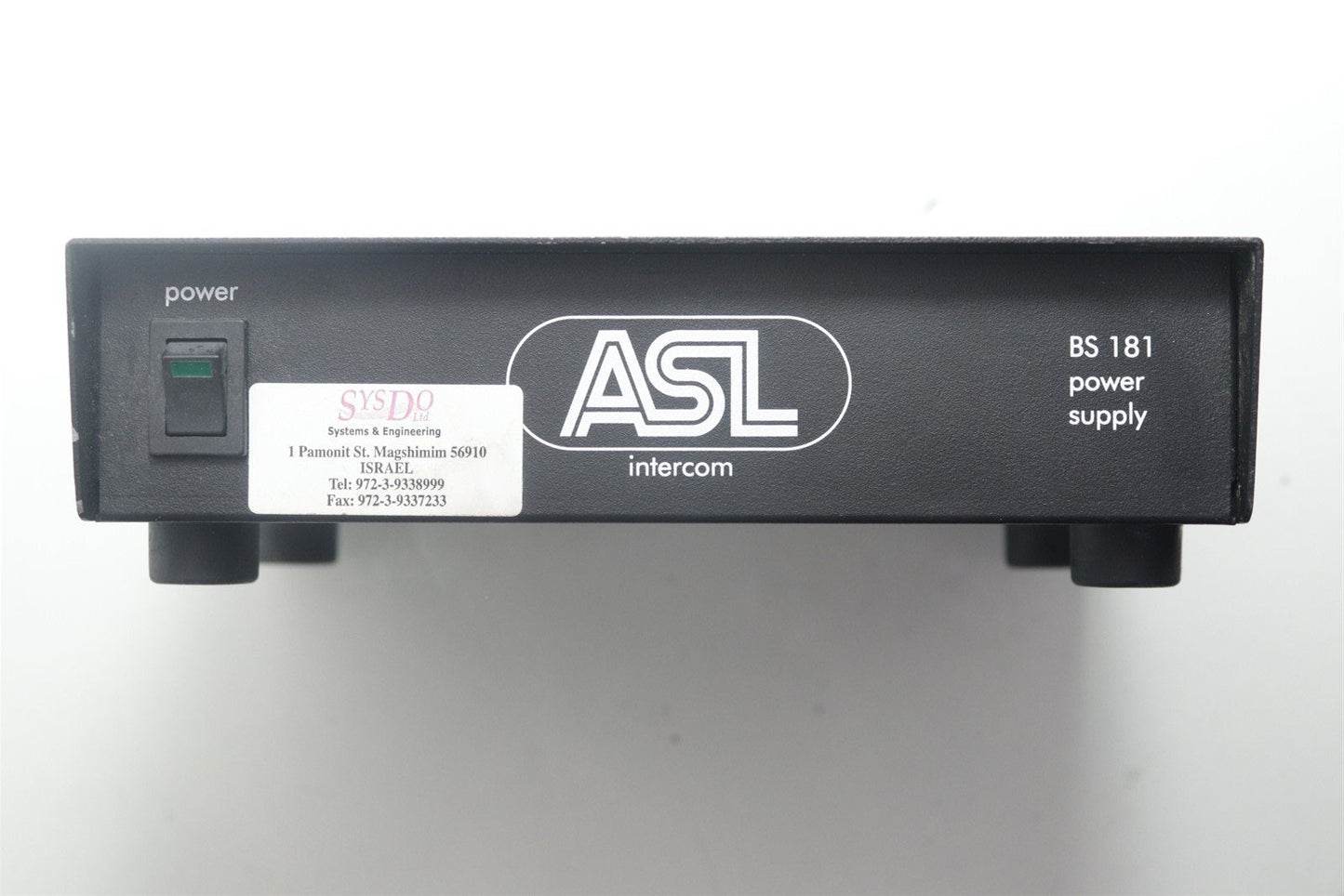 ASL Intercom BS 181 Single Channel Power Supply I:100-240V AC TESTED!