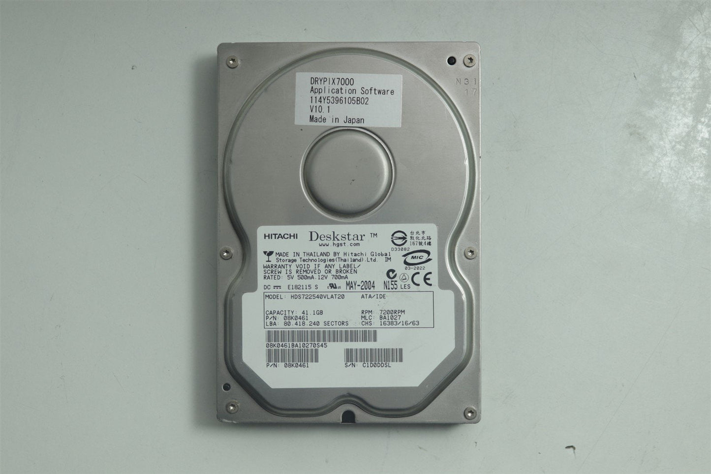 Hitachi Deskstar Hard Disk 41GB 7200RPM 3.5" IDE