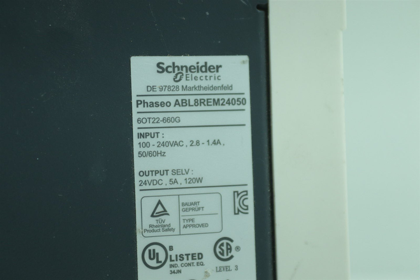 KORNIT DIGITAL Schneider Phaseo Power supply ABL8REM24050 100 - 240VAC 24VDC