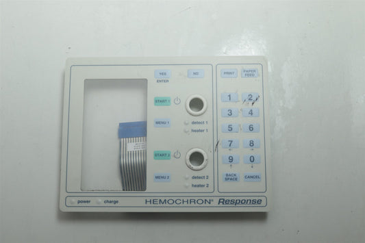 Hemochron Response Blood Diagnostic System Front Panel Assy