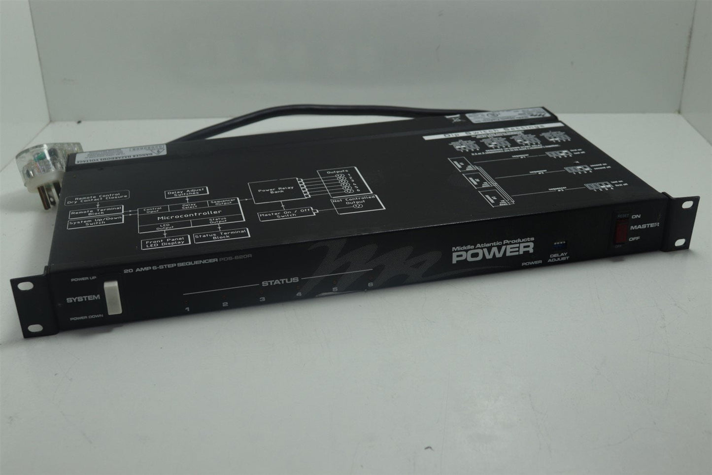 Middle Atlantic Power Sequencer 6-Step Sequencer 115V 20 Amp 6 Outlets PDS-620R