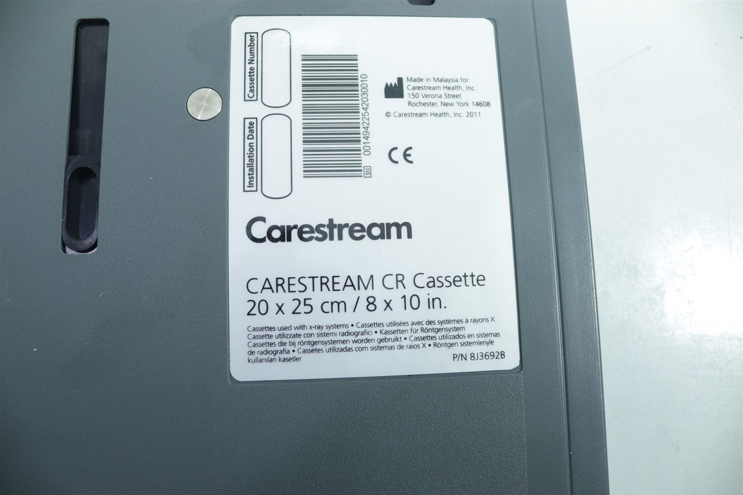 Carestream Plastic Cassette 8X10" 20x25cm POC 140 260 360 Vita Flex, CR