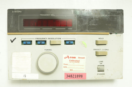 HP Agilent 8672A Signal Generator 2-18GHz Front Panel Assy 08672-60179