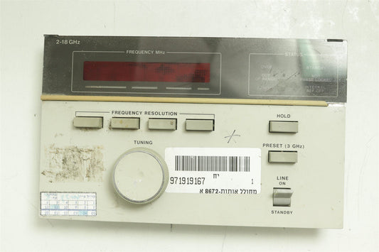HP Agilent 8672A Signal Generator 2-18GHz Front Panel Assy 08672-60179