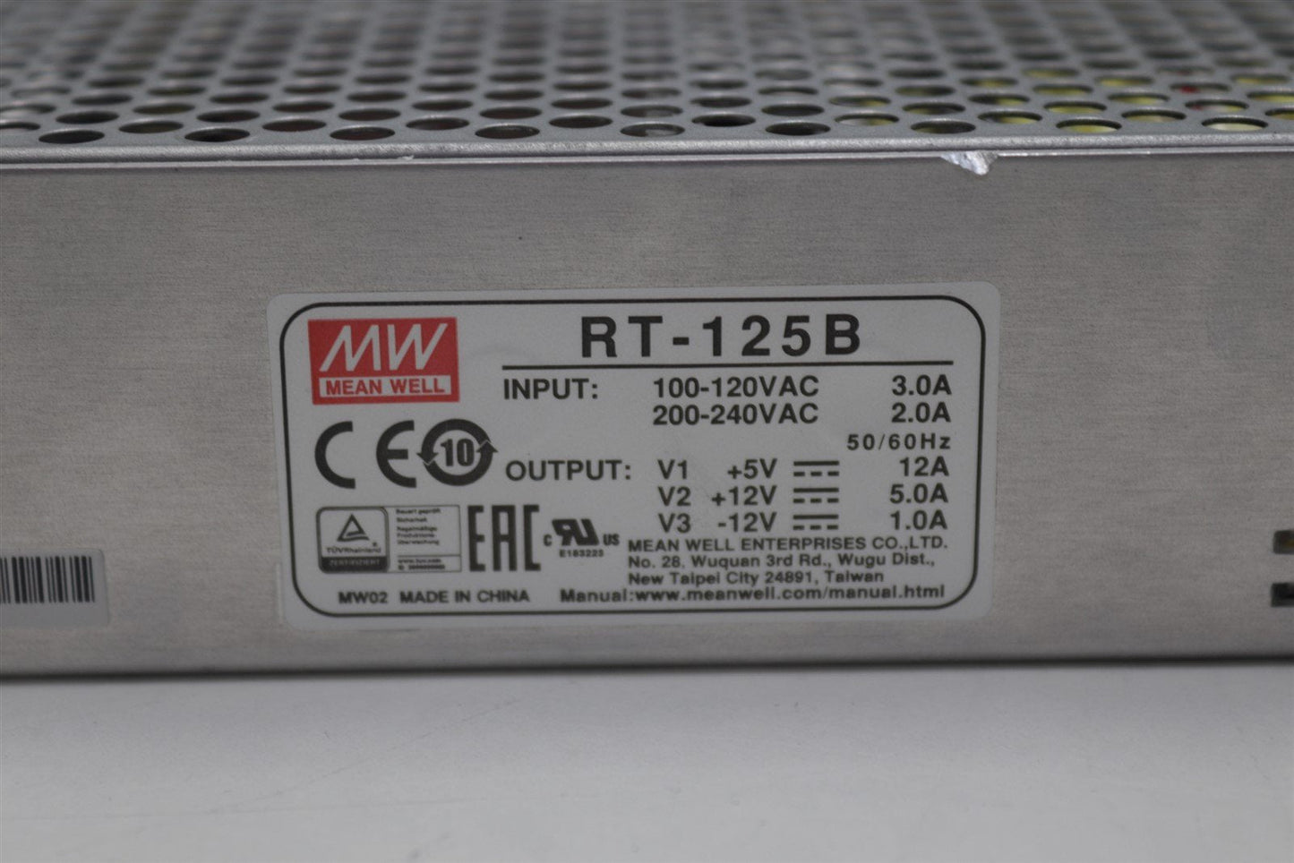 PHILIPS Incisive CT Mean Well Power Supply RT-125B IN:100-120VAC,3A,200-240VAC