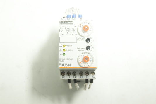 Syrelec Crouzet F3USN 3 Phase Voltage Relay