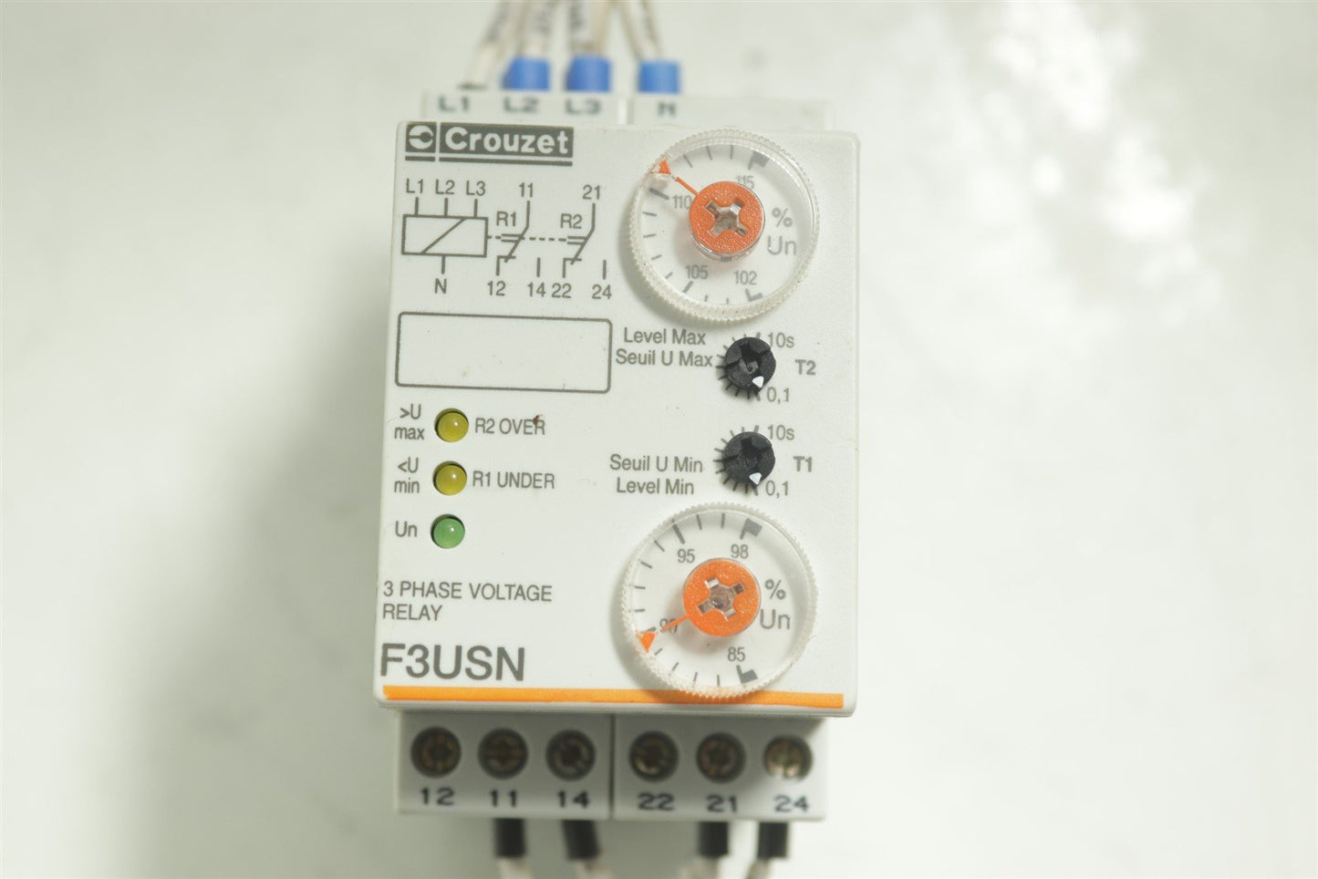 Syrelec Crouzet F3USN 3 Phase Voltage Relay