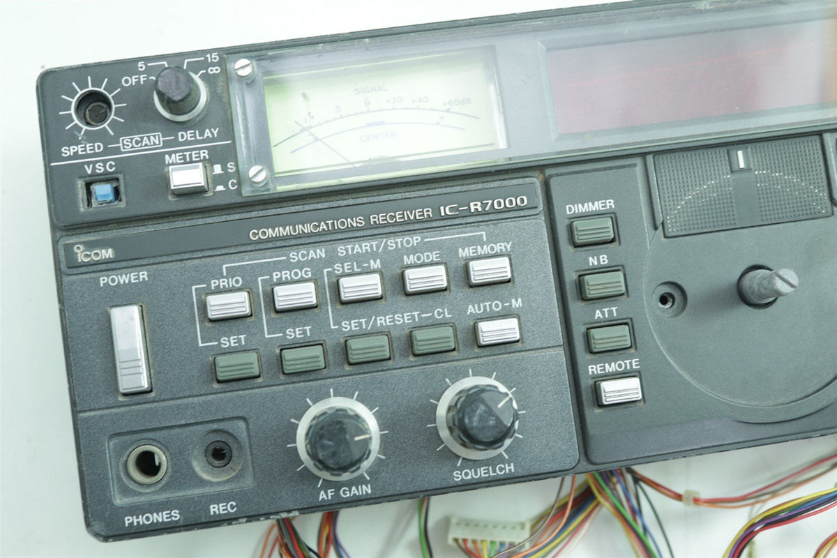 Icom R7000 Manual ICOM IC-R7000 Radio Reciever Front Panel Assy FOR PARTS – part2Go
