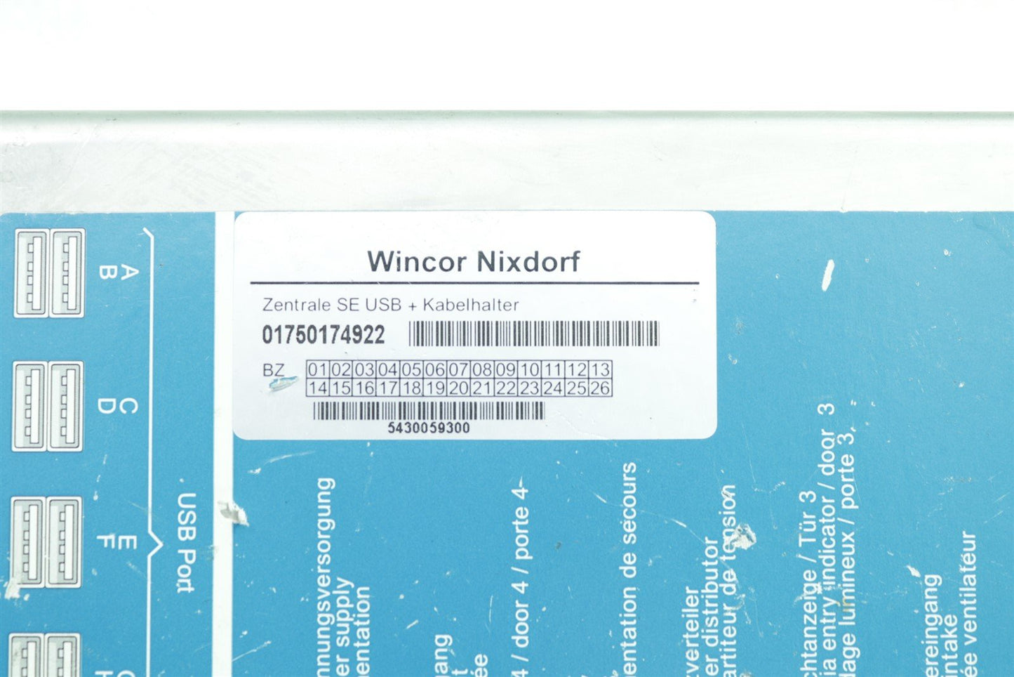 Wincor Nixdorf Zentrale SE USB Kabelhalter 01750174922