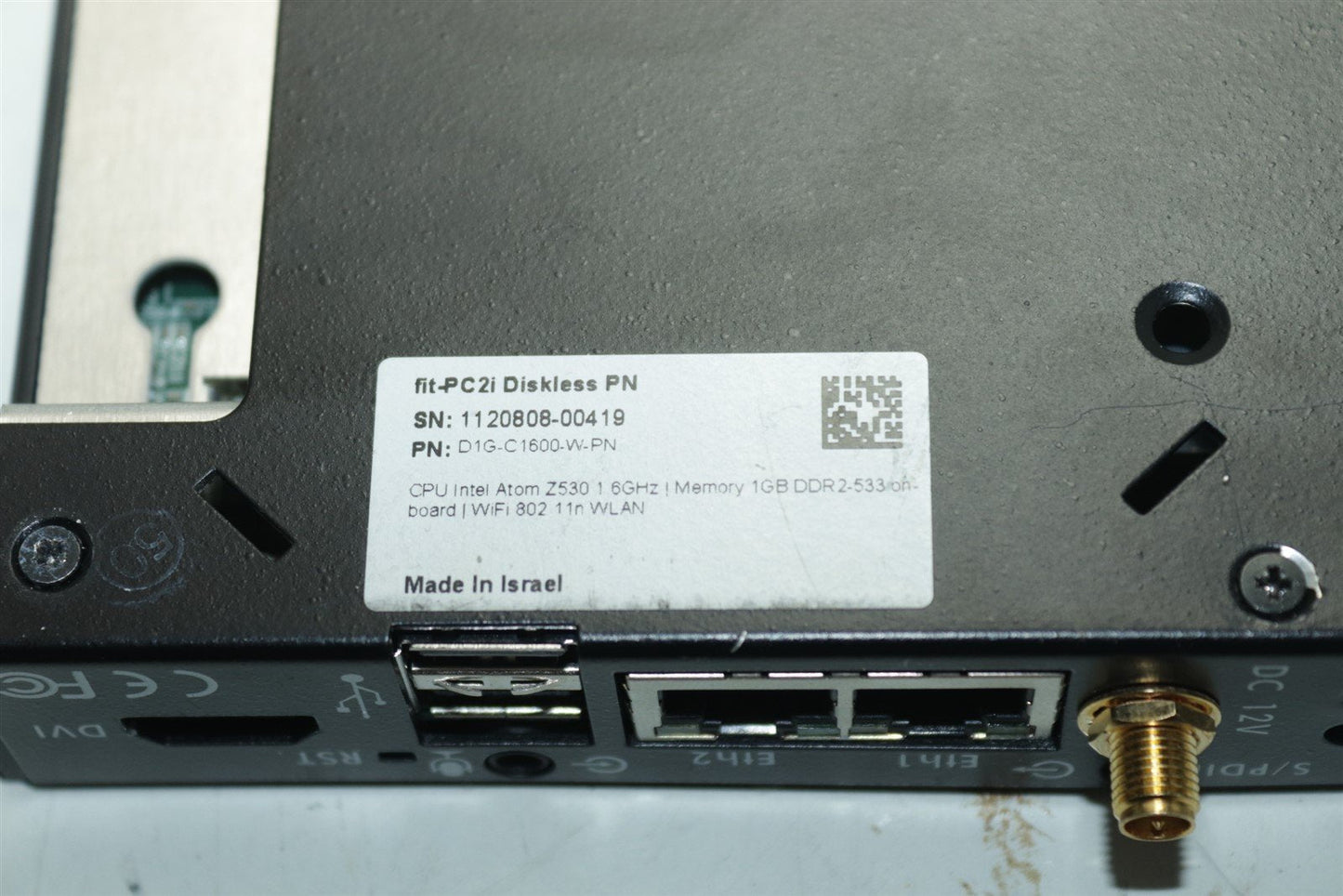 FITPC2 Embedded Single Board Computer fit-OC2I Diskless 1.6GHz D1G-C1600-W