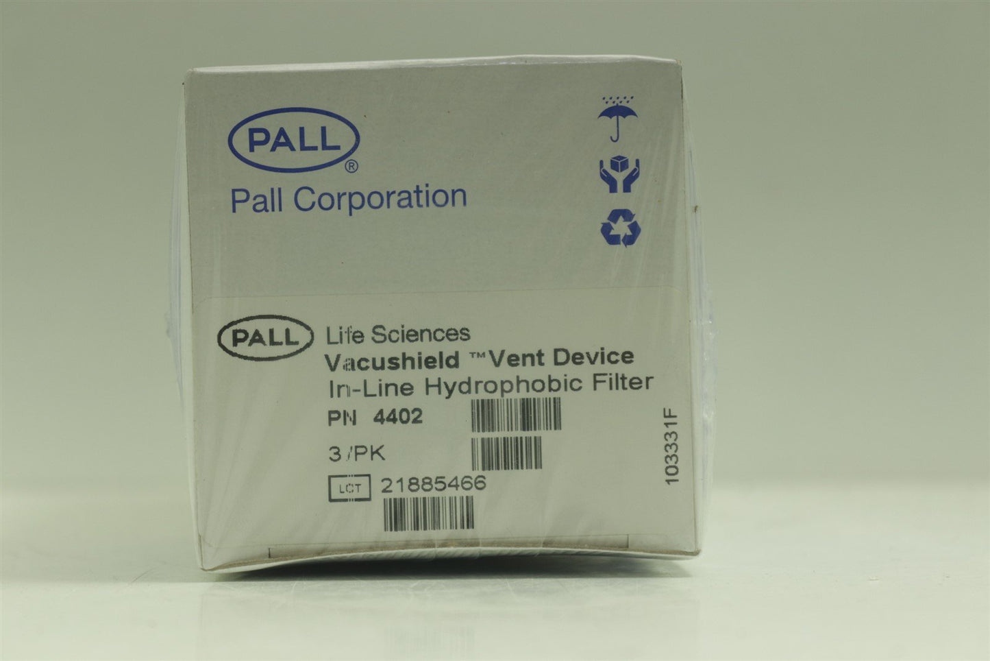 LOT OF 6 PALL 4402 Vacushield Vent Device Hydrophobic Filter