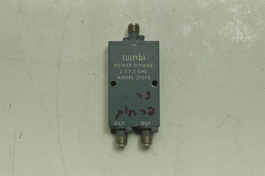 NARDA 27076 Microwave RF Power Divider 2-Way 2.5-7.5GHz SMA(F)