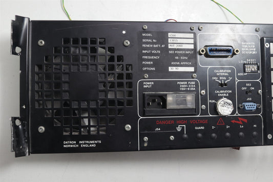 Datron Instruments 4200 Autocal Back Panel