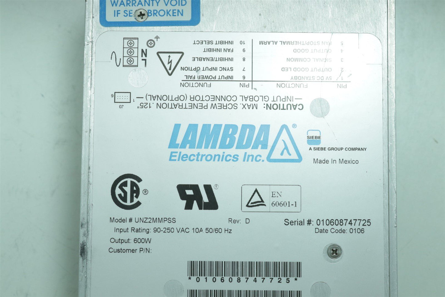 TDK- Lambda The UltraFlex Series 600W UNZ2MMPSS