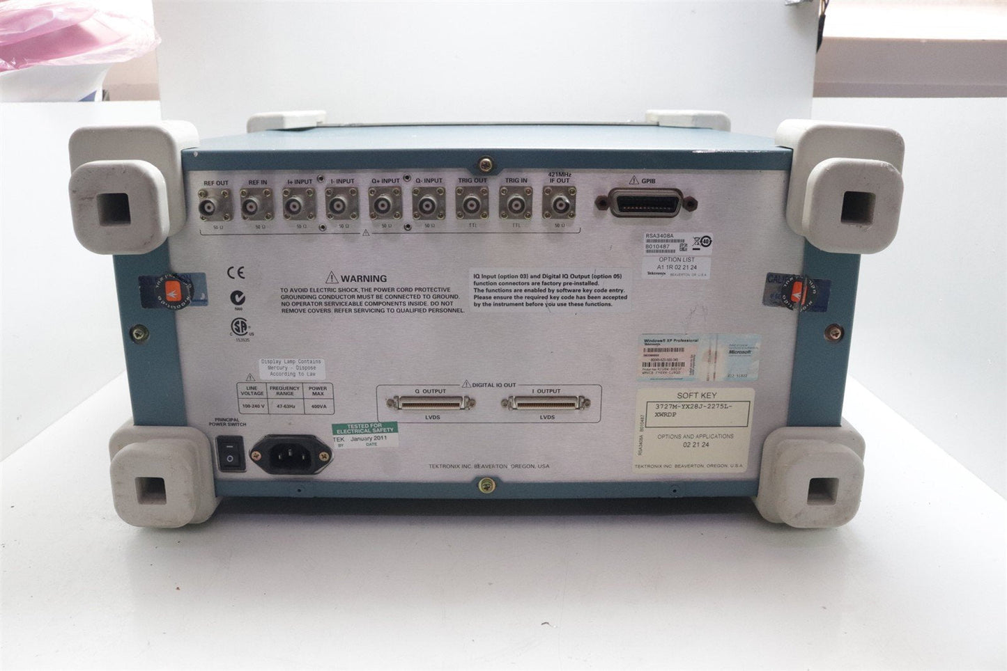 Tektronix RSA-3408A Real Time Spectrum Analyzer 8GHz Opts A1/1R/02/21/24