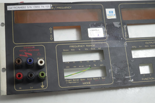 Datron Instruments 4200 Autocal Back Panel