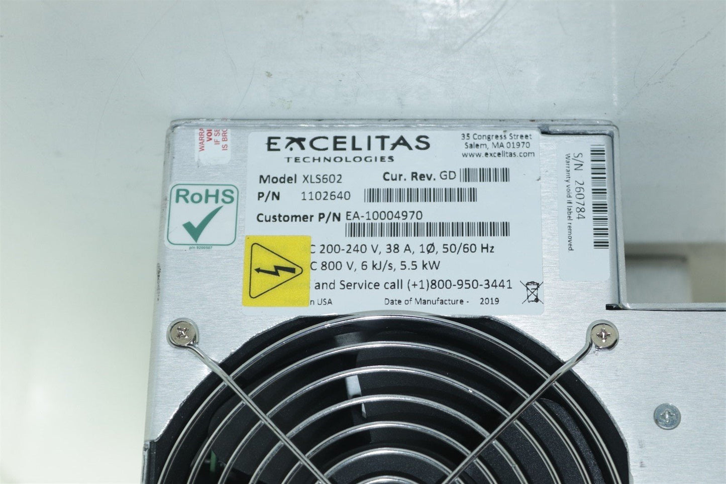 Lumenis Excelitas VersaPulse Moses 120H EA-10004970 XLS602 1102640 3M Warrenty