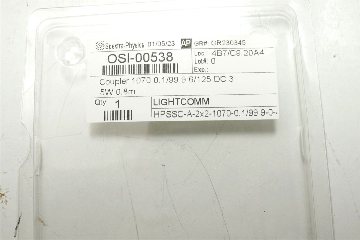 Lightcomm OSI-00538 1070nm Fiber Laser 2x2 High Power Tap Coupler 6/125