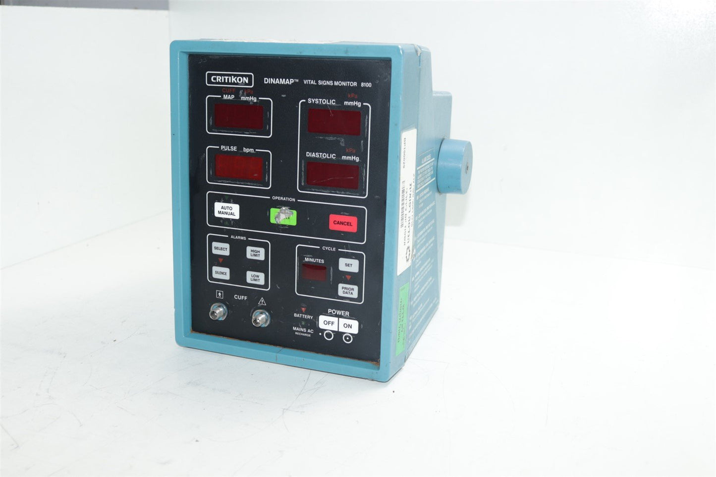 Critikon Dinamap Vital Signs Monitor 8100