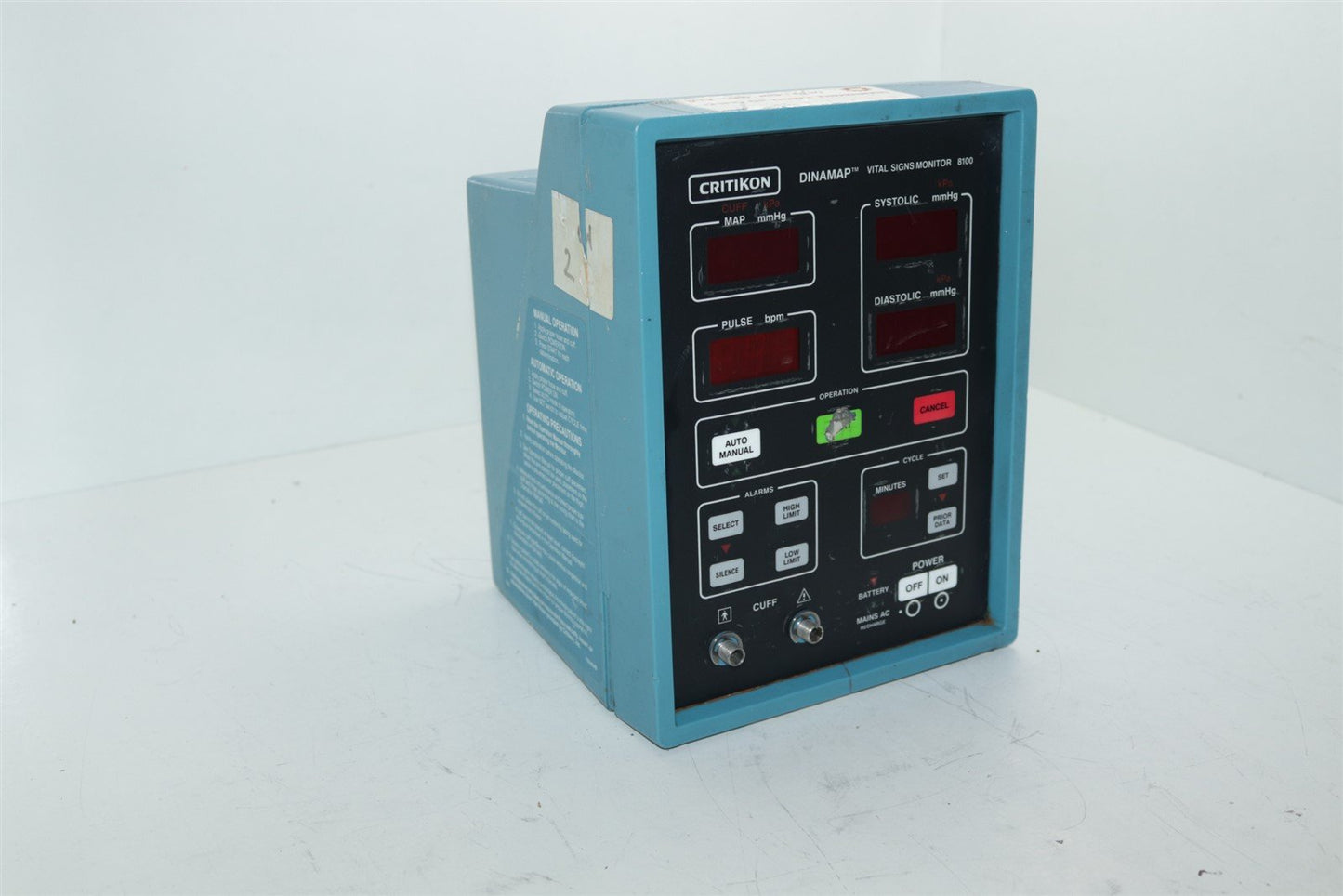 Critikon Dinamap Vital Signs Monitor 8100
