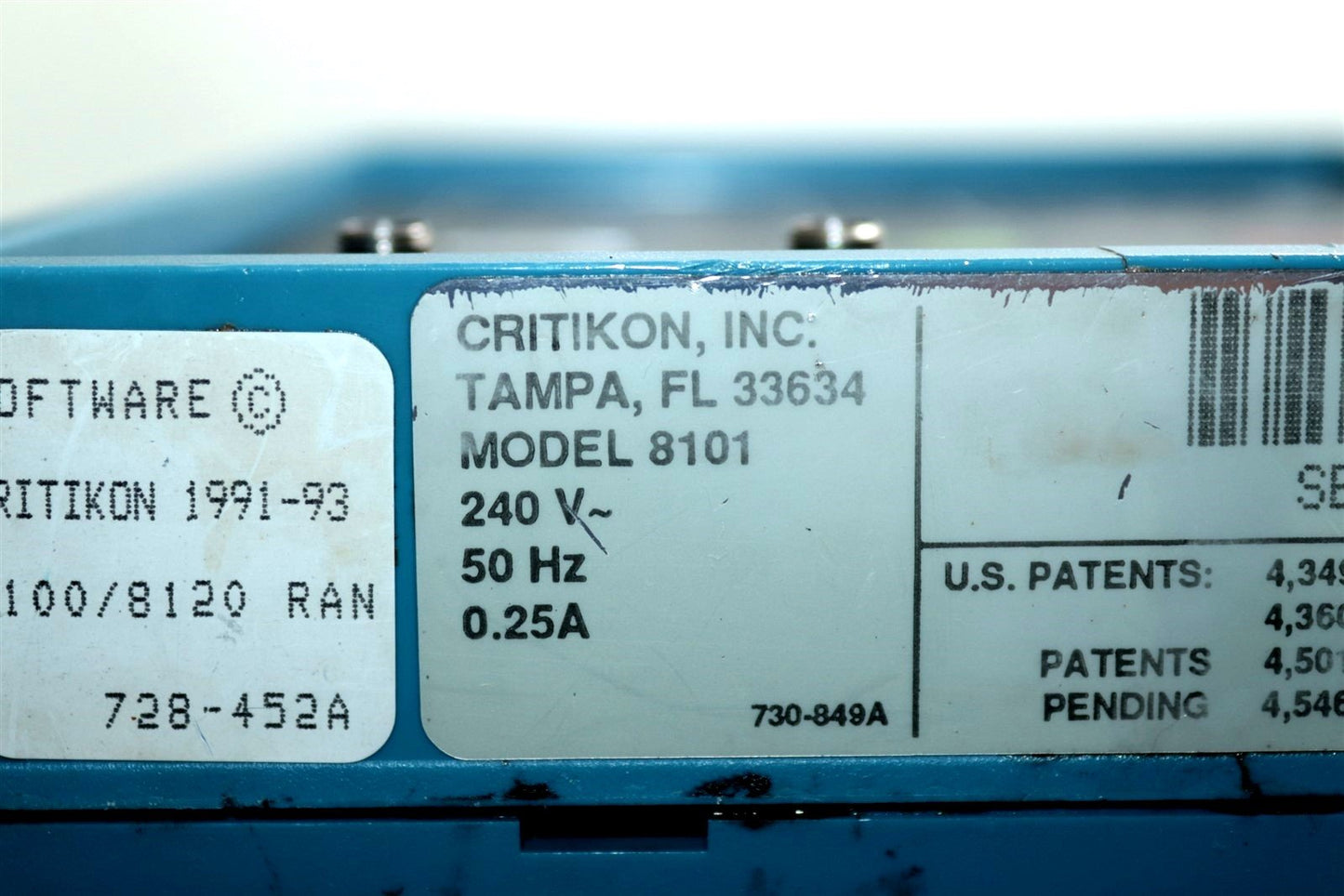 Critikon Dinamap Vital Signs Monitor 8100