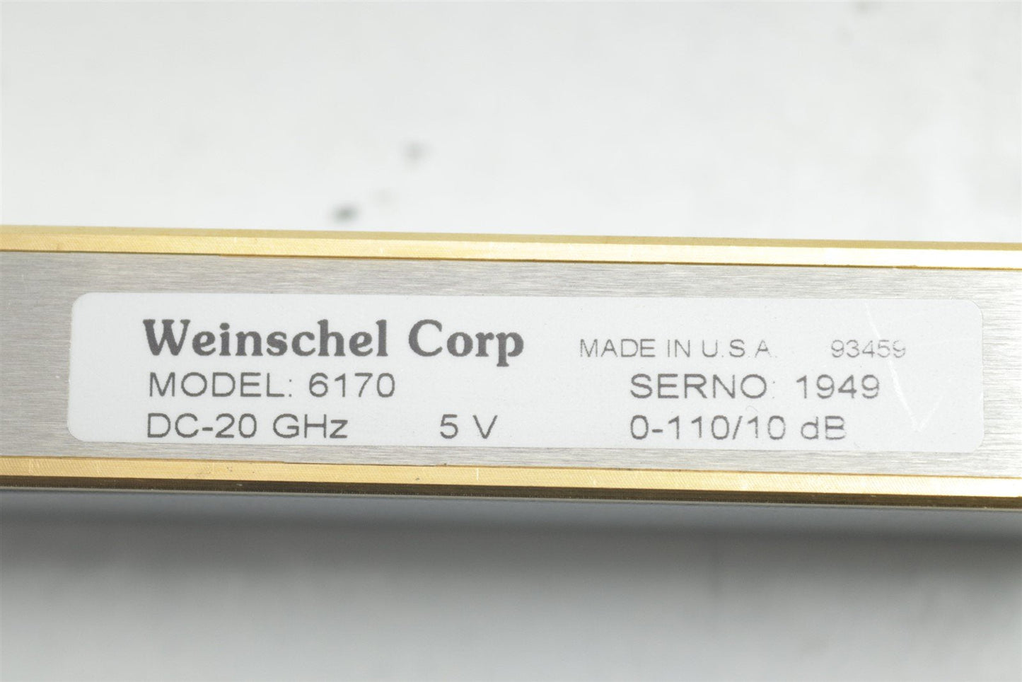 Weinschel Corp Step Attenuator 6170 SMA 3.5mm Connectors DC-20 GHz 0-110/10 dB