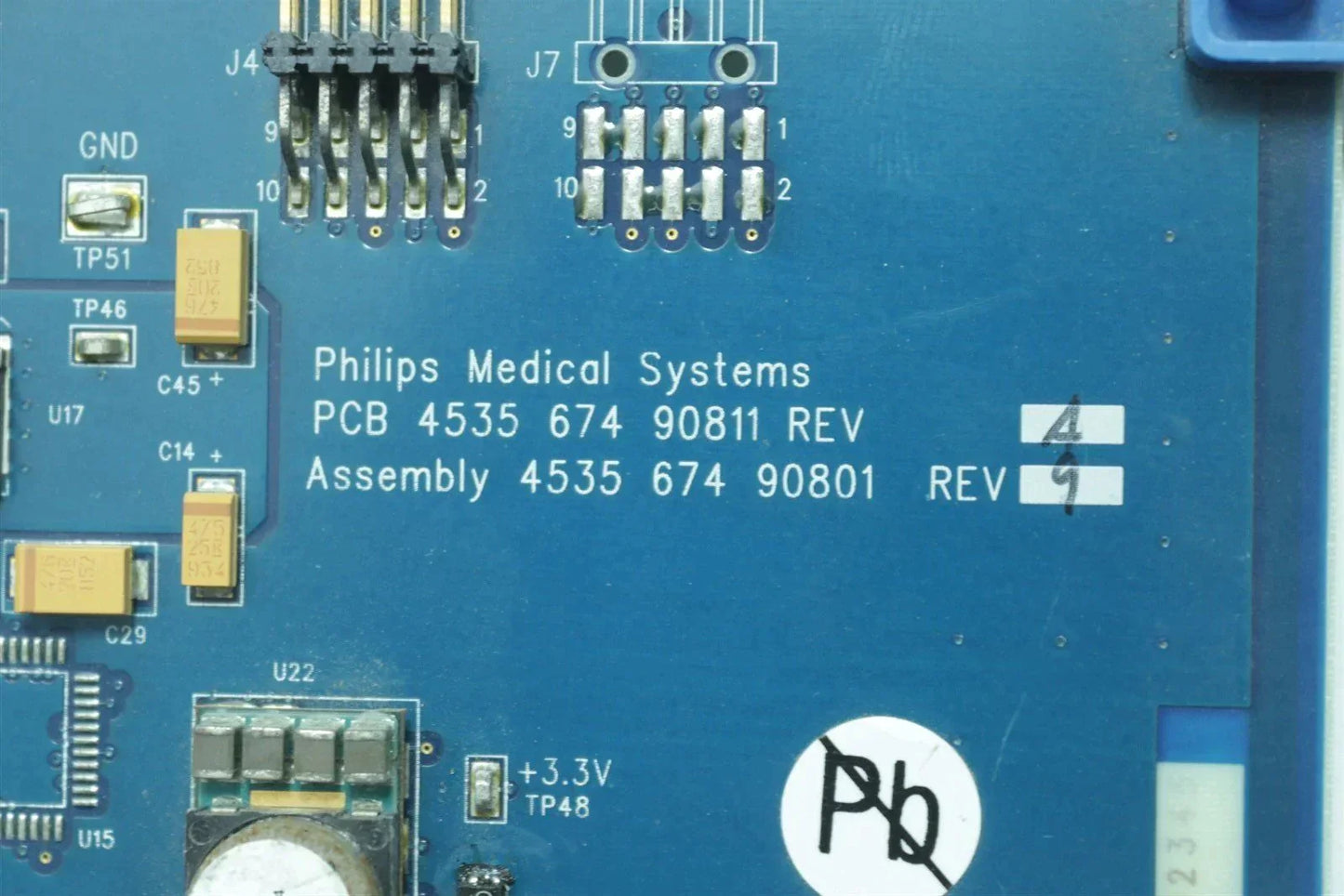 Philips Medical Systems PCB 4535 674 90811 Rev A 4535 674 90801 REV 9 Assembly