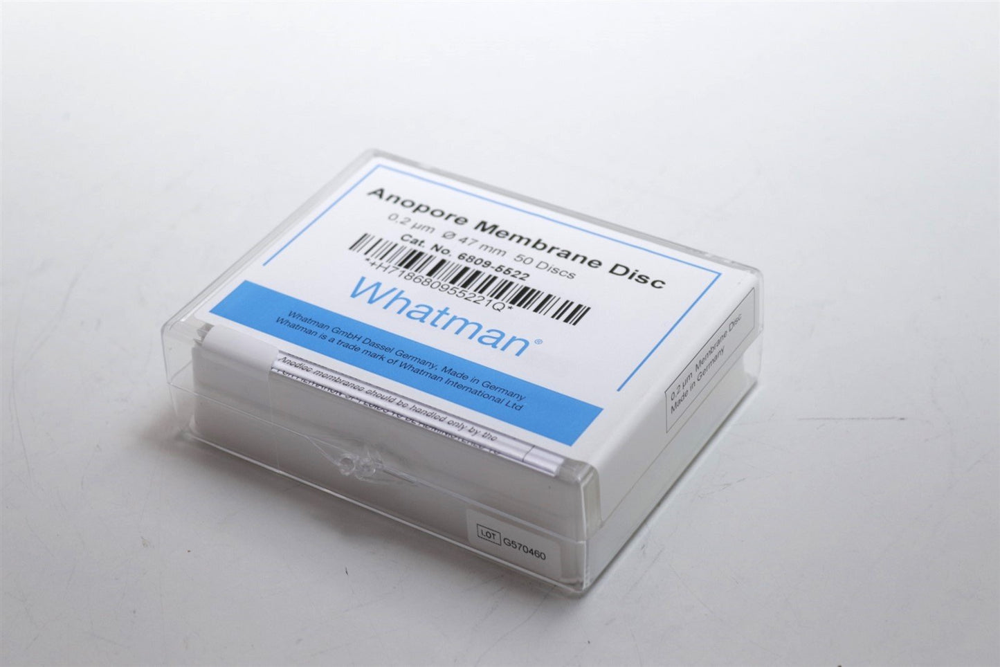 New Whatman Anopore Membrane Disc Filters Membrane 0.2um 47mm 50discs 6809-5522