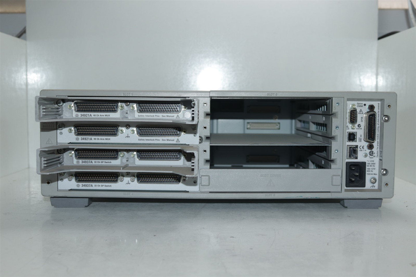 HP Agilent 34980A Multifunction Switch/Measure Unit With 2 x 34921A & 2 x 34937A
