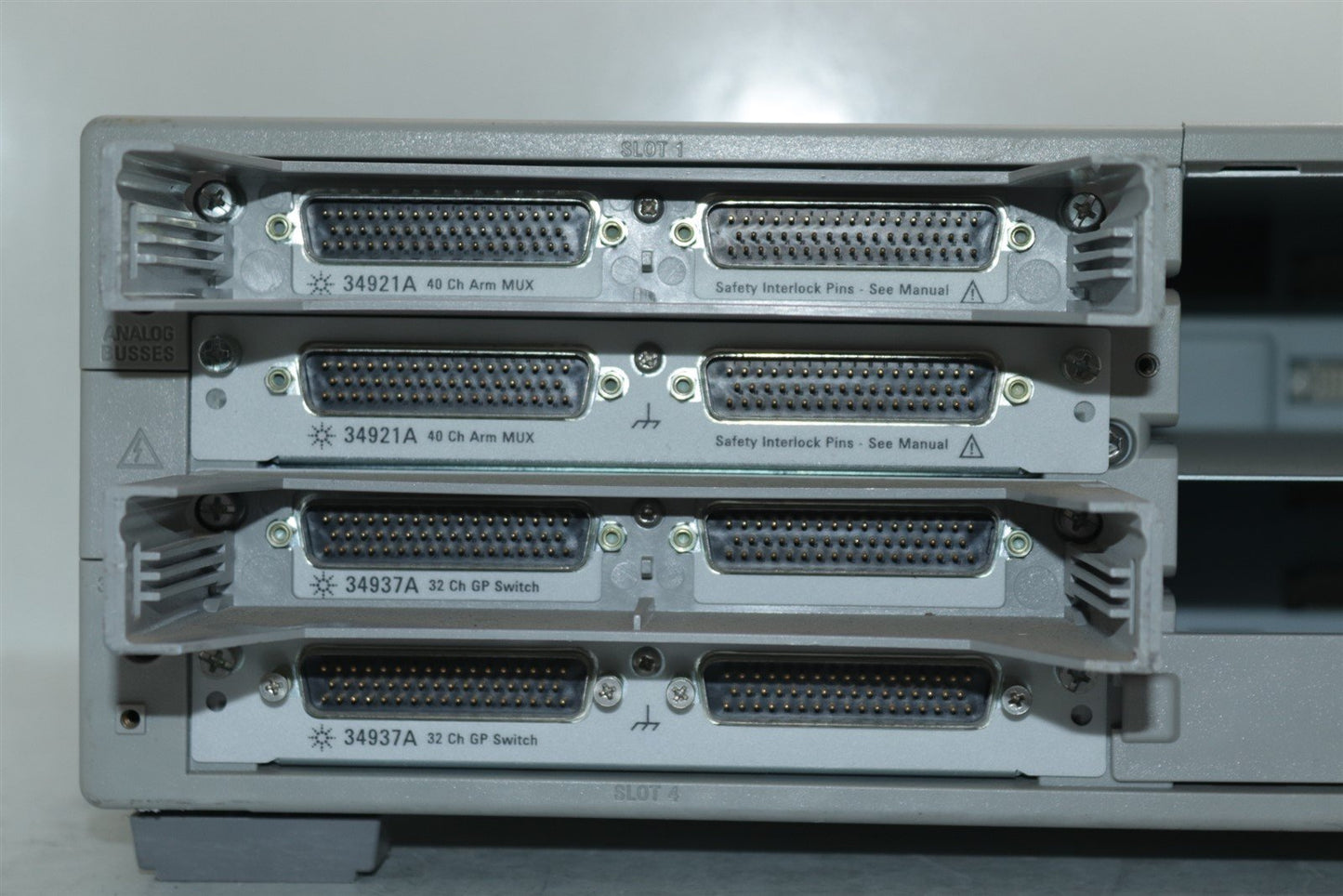 HP Agilent 34980A Multifunction Switch/Measure Unit With 2 x 34921A & 2 x 34937A