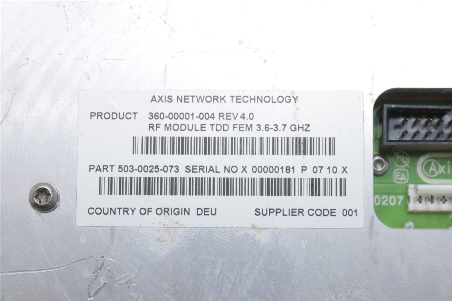 Axis Network Technology RF Module TDD FEM 3.6-3.7Ghz 360-00001-004